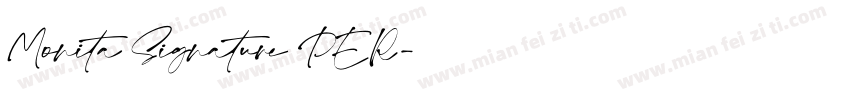 Monita Signature PER字体转换